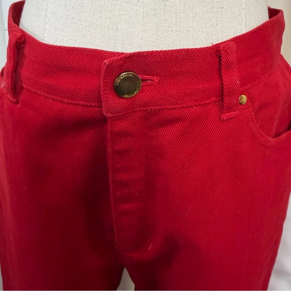 Lauren Ralph Lauren - Lauren Jeans Co. Bright Red Straight Leg Jeans Vintage 8P